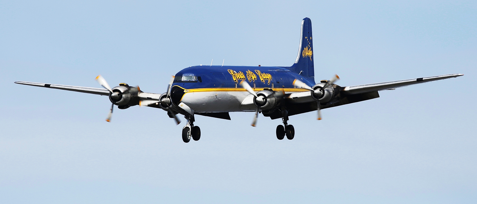 Everts Air Cargo's 1953 DC-6 Approaching Runway 15 at Anchorage, Alaska - May 26th, 2017